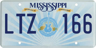 MS license plate LTZ166