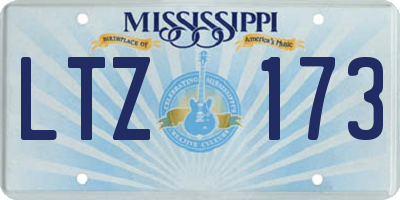 MS license plate LTZ173