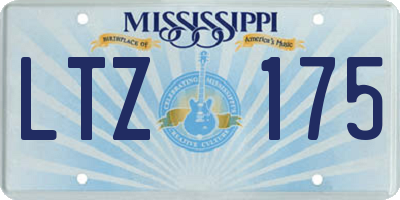 MS license plate LTZ175