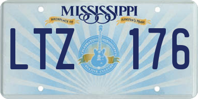 MS license plate LTZ176