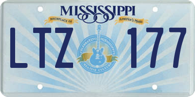 MS license plate LTZ177