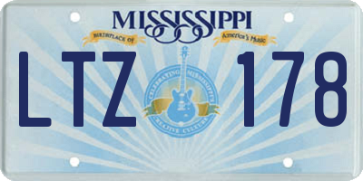 MS license plate LTZ178