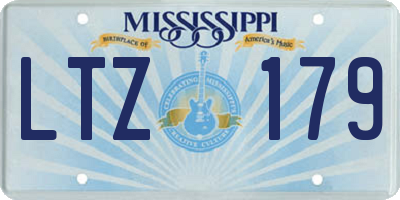 MS license plate LTZ179
