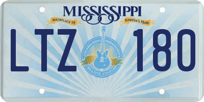 MS license plate LTZ180