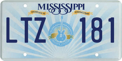 MS license plate LTZ181