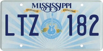 MS license plate LTZ182