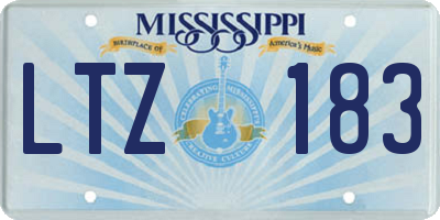 MS license plate LTZ183