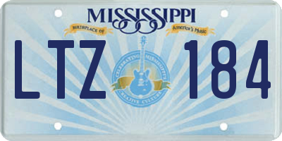 MS license plate LTZ184