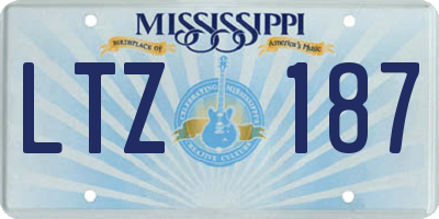 MS license plate LTZ187