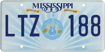 MS license plate LTZ188