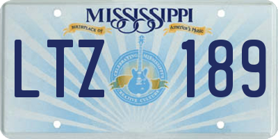 MS license plate LTZ189