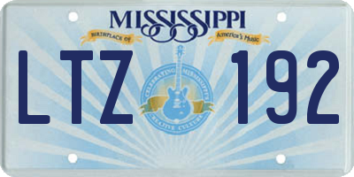 MS license plate LTZ192