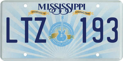 MS license plate LTZ193
