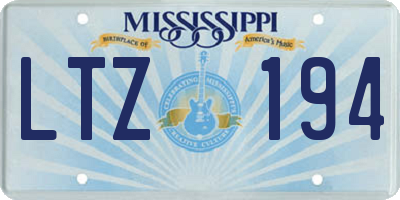 MS license plate LTZ194