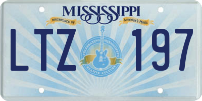 MS license plate LTZ197