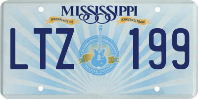 MS license plate LTZ199