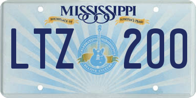 MS license plate LTZ200