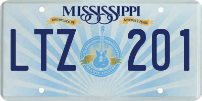 MS license plate LTZ201