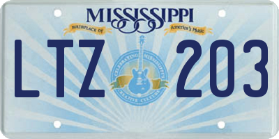 MS license plate LTZ203