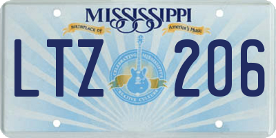 MS license plate LTZ206