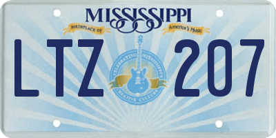 MS license plate LTZ207