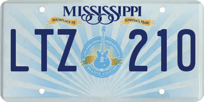 MS license plate LTZ210