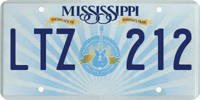 MS license plate LTZ212