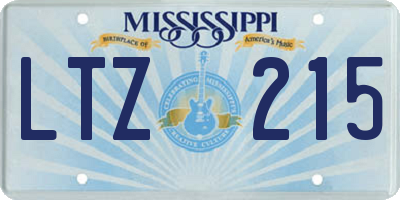 MS license plate LTZ215