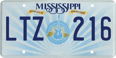 MS license plate LTZ216