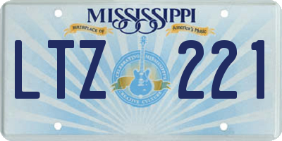 MS license plate LTZ221