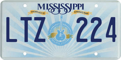 MS license plate LTZ224