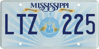 MS license plate LTZ225