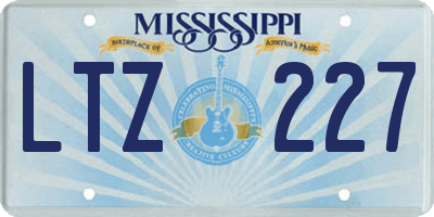 MS license plate LTZ227