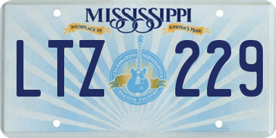 MS license plate LTZ229