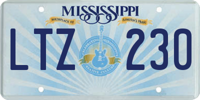 MS license plate LTZ230