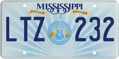 MS license plate LTZ232