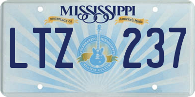 MS license plate LTZ237
