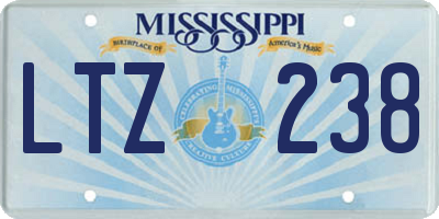 MS license plate LTZ238