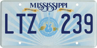 MS license plate LTZ239