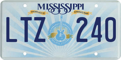 MS license plate LTZ240