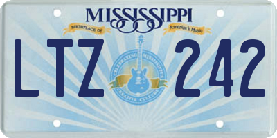 MS license plate LTZ242
