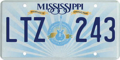 MS license plate LTZ243