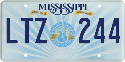 MS license plate LTZ244