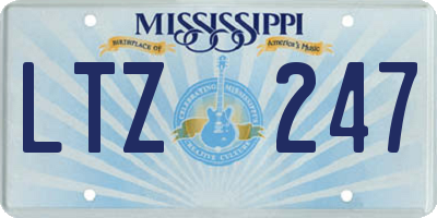 MS license plate LTZ247