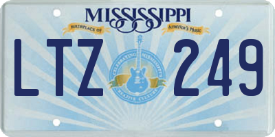 MS license plate LTZ249