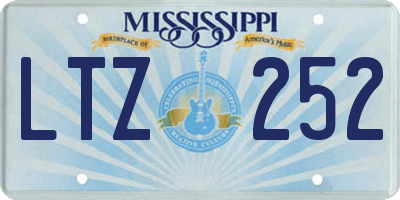 MS license plate LTZ252