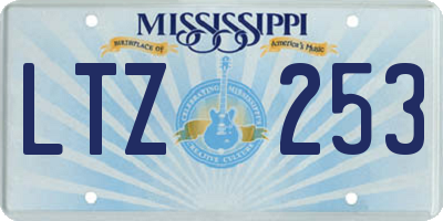 MS license plate LTZ253