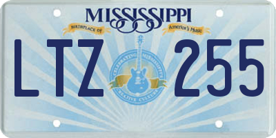 MS license plate LTZ255