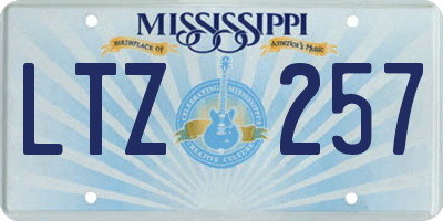 MS license plate LTZ257