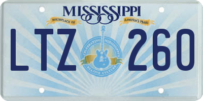 MS license plate LTZ260